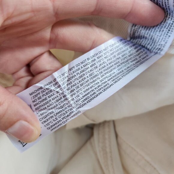 MNG Mango Low-Rise Loose-Fit Wide Leg Jeans Cream Denim Women's S - Picture 9 of 12